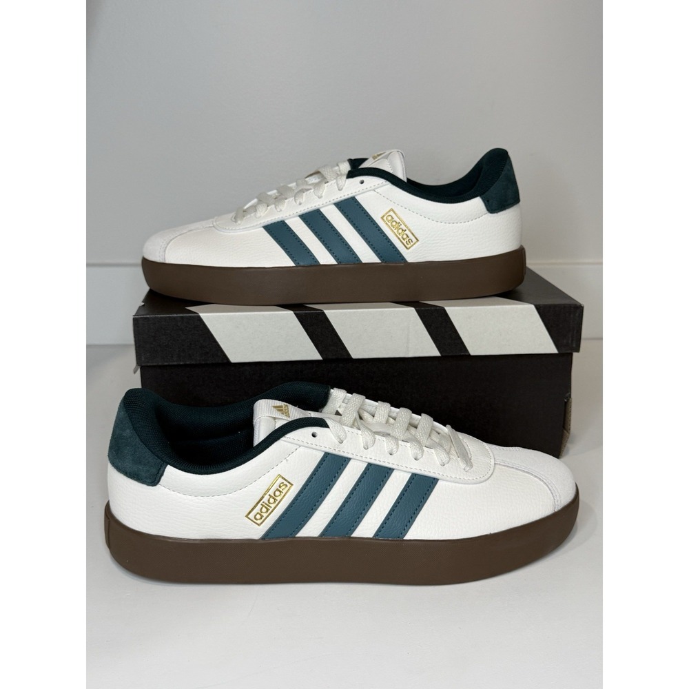 Adidas VL Court 3.0 Men's Shoes White Teal Casual Sneakers JR8635 Men's 9